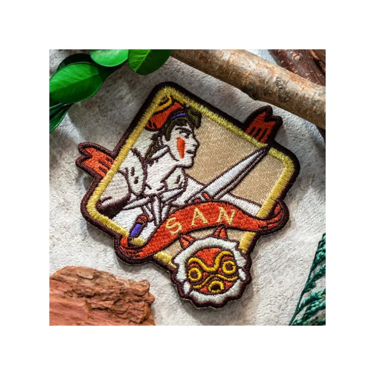 Badge broderie autocollant San - Princesse Mononoké