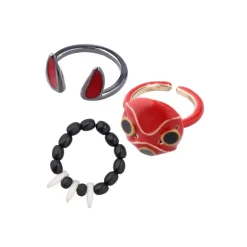 Bague 3 anneaux Masque de San - Princesse Mononoké