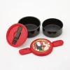 Bento Rond Deux Parties No Face rouge foncé - Le Voyage de Chihiro