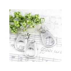 Bijou Boucles d’oreilles à clips Totoro Blanc Metal- Mon Voisin Totor