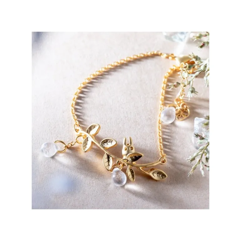 Bijou Bracelet Totoro Blanc Caché Dans Une Feuille -Mon Voisin Totoro