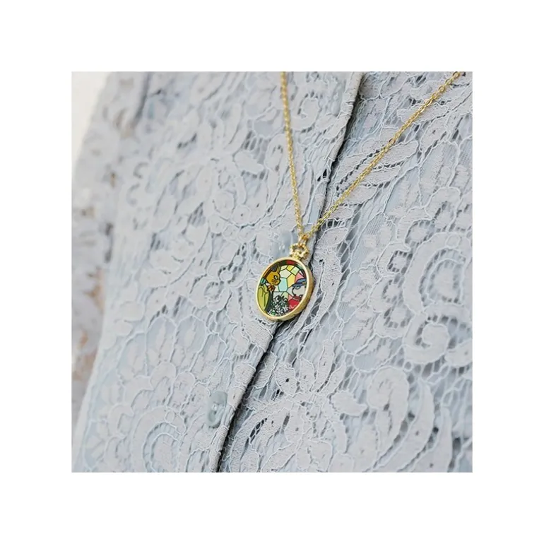 Bijou Pendentif Louise Et Baron Vitrail - Si tu tends l'oreille