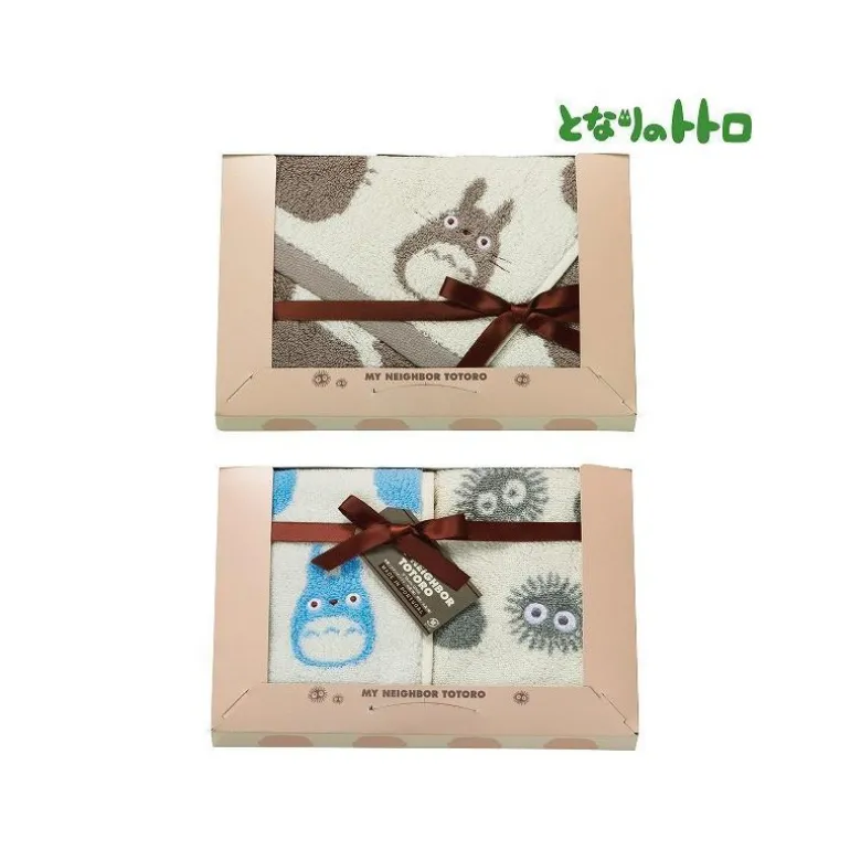 Boîte cadeau 3 serviettes Totoro&Noiraudes - Mon Voisin Totoro
