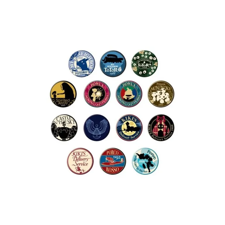 Boîte Collection de 14 Badges Beige - Studio Ghibli