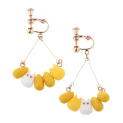 Boucle d’oreilles Clip Totoro blanc & Maïs - Mon Voisin Totoro