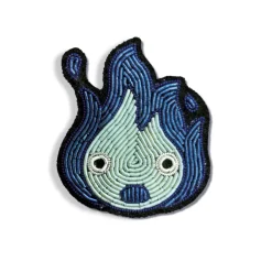 Broche Cannetille Calcifer bleu - Le Château Ambulant