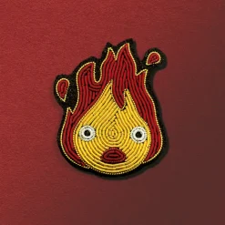 Broche Cannetille Calcifer jaune - Le Château Ambulant