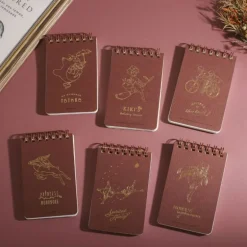 Carnet à spirales gauffré 11,5×7,2cm Sophie & Hauru - Le Château Ambu