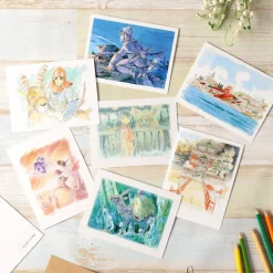 Carte de vœux aquarelle 24 x 15,8 cm Printemps - Mon Voisin Totoro