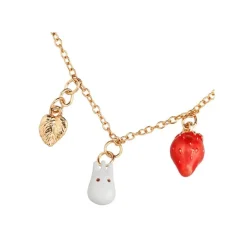 Collier Totoro Blanc Et Fraises - Mon Voisin Totoro