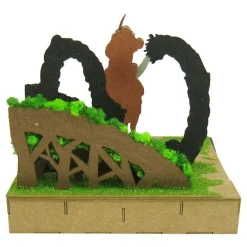 Diorama papier Ashitaka en forêt - Princesse Mononoké