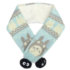 ECHARPE A POMPONS HIVER BLEU – MON VOISIN TOTORO