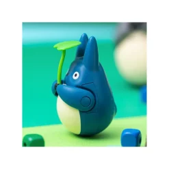 Figurine Culbuto Totoro Bleu avec feuille - Mon Voisin Totoro