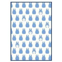 Grande couverture Silhouette Totoro Bleu 200x140 cm - Mon Voisin Toto
