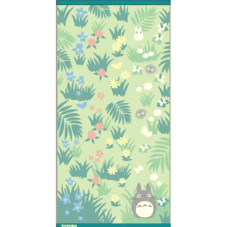 Grande Serviette Totoro & Papillon 60x120 cm - Mon Voisin Totoro