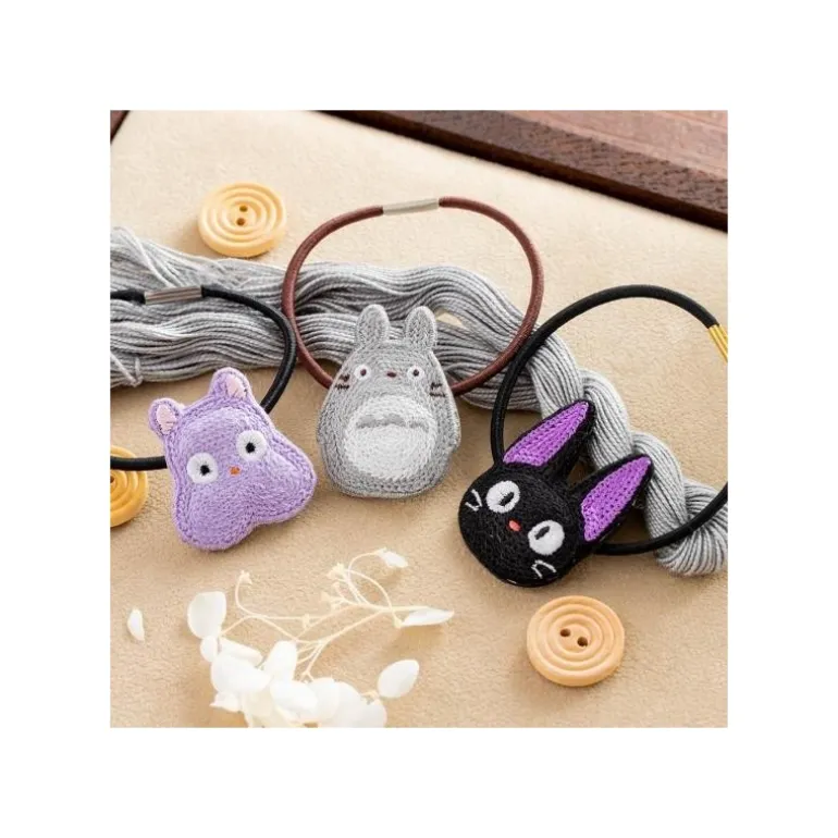 Élastique Broderie Totoro Gris - Mon Voisin Totoro