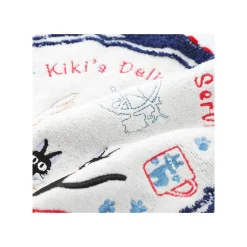 Mini Serviette bleue marine à rayures 25x25 - Kiki la petite sorcière