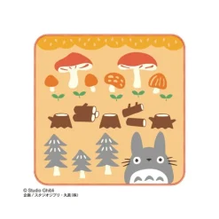 Mini Serviette Champignons et Bûches 25x25cm - Mon voisin Totoro
