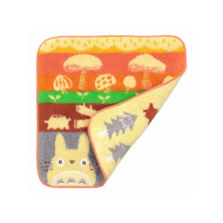 Mini Serviette Champignons et Bûches 25x25cm - Mon voisin Totoro