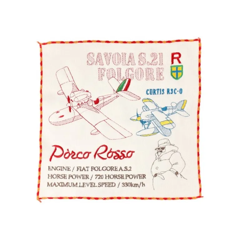 Mini Serviette Hydravions 25x25 cm - Porco Rosso