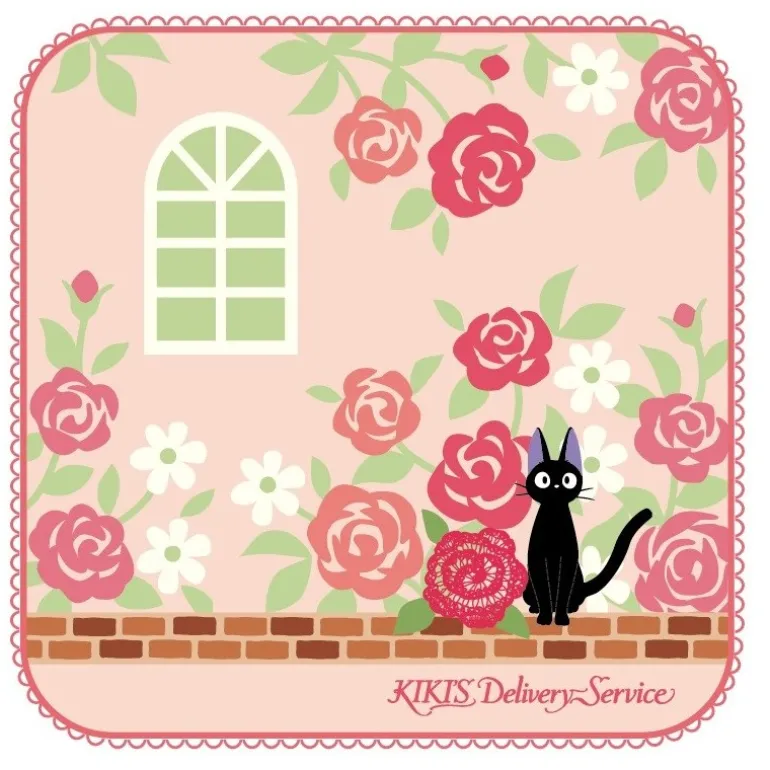 Mini Serviette Jardin de Roses 25 x 25 cm - Kiki La Petite Sorcière