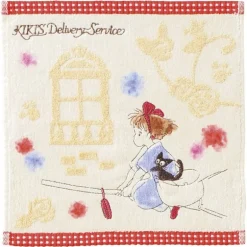 Mini Serviette Kiki sur son balai 25x25 cm - Kiki la petite sorcière