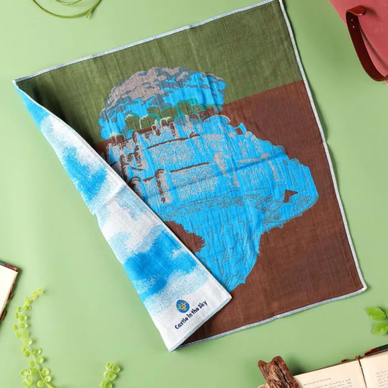 Mouchoir Imabari Laputa 40x40 cm - Le Château dans le ciel