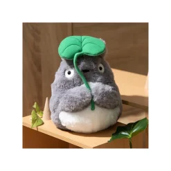 Peluche Nakayoshi Totoro Gris avec feuille - Mon Voisin Totoro