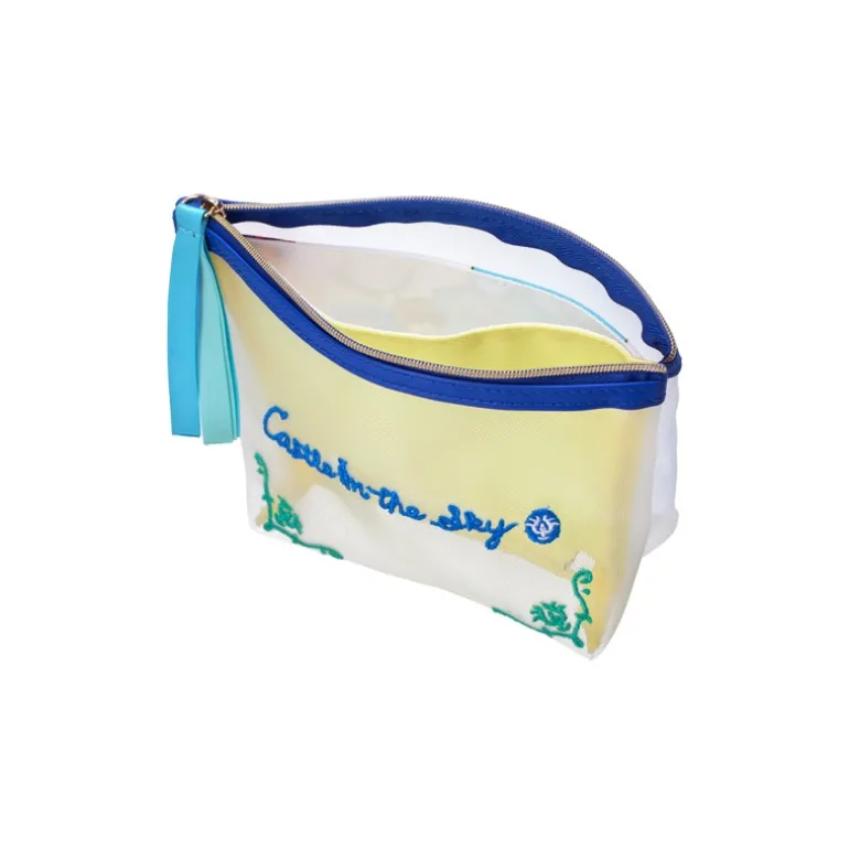 Pochette transparente brodée - Le Château dans le ciel