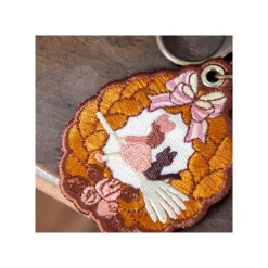 Porte-Clés broderie Couronne de pain - Kiki la petite sorcière