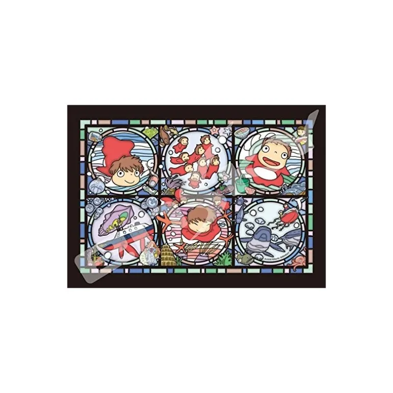 Puzzle Vitrail 208P Plein de Ponyos - Ponyo sur la falaise