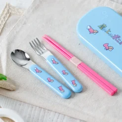 Set Baguettes Cuillère Fourchette Ponyo dans la mer - Ponyo sur la fa