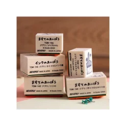 Tampon en bois Totoro Blanc & Bouteille d'encre - Mon Voisin Totoro