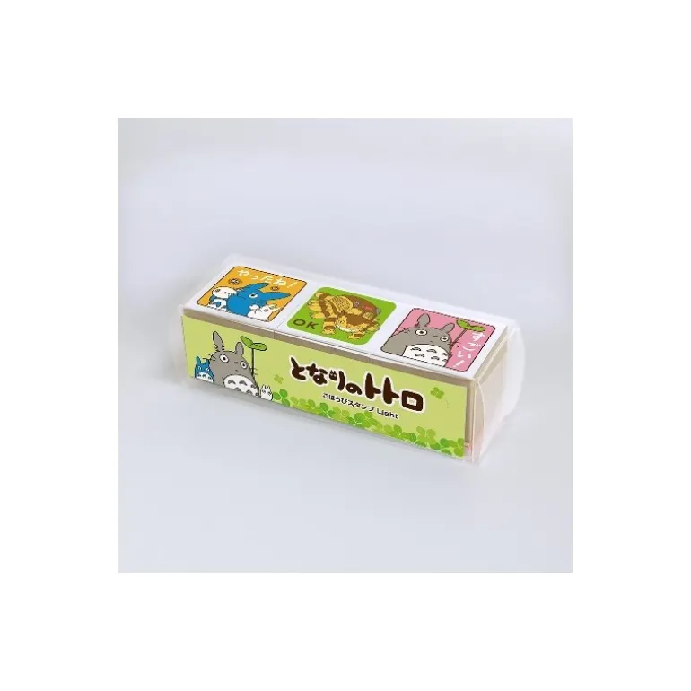 Tampons Cubes en Bois Totoro Et Chatbus - Mon Voisin Totoro