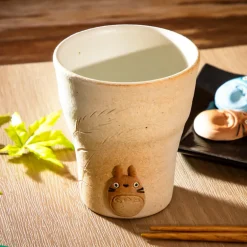 Tasse faite main blanche Shigariki Totoro - Mon voisin Totoro
