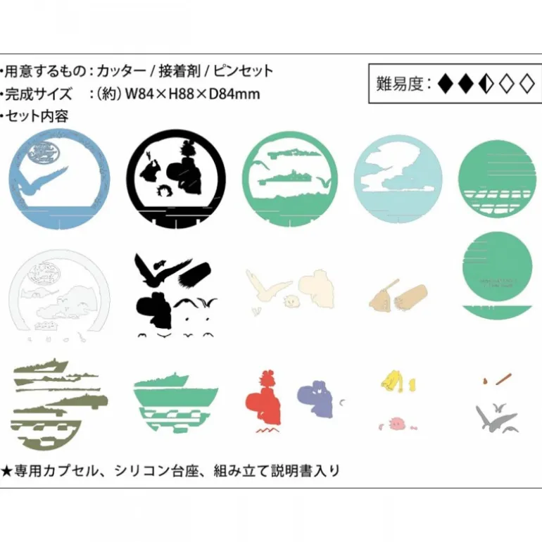 Théâtre de papier sphère Kiki vole -Kiki la petite sorcière