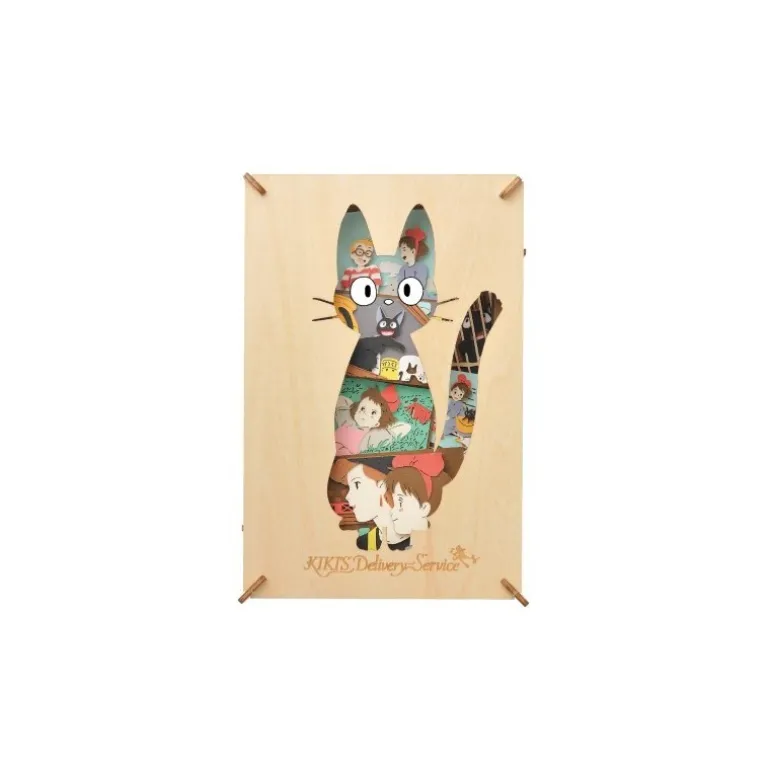 Théâtre de papier Style bois Silhouette Jiji - Kiki la petite sorcièr