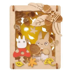 Théâtre de papier Style bois Totoro Champignon - Mon Voisin Totoro