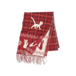 Étole avec accroche Jiji motifs à carreaux - Kiki la petite sorcière