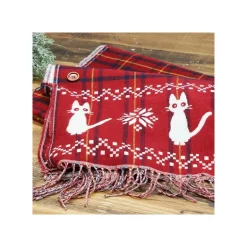 Étole avec accroche Jiji motifs à carreaux - Kiki la petite sorcière