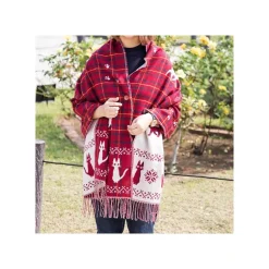 Étole avec accroche Jiji motifs à carreaux - Kiki la petite sorcière