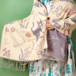 Étole rose Jiji - Kiki la petite sorcière