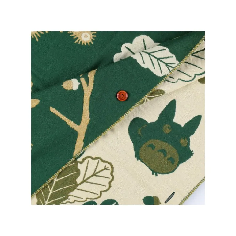 Étole vert foncé Feuilles de chêne - Mon Voisin Totoro