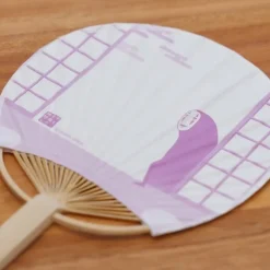 Éventail Bambou & Enveloppe No Face avec Fleur - Le Voyage de Chihiro