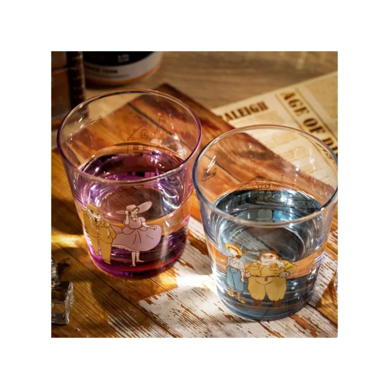 Verre décoré Marco & Gina - Porco Rosso