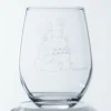Verre gravé Totoro et trèfle blanc - Mon Voisin Totoro